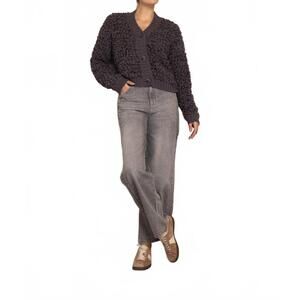 NEW ZHRILL fray cardigan in black